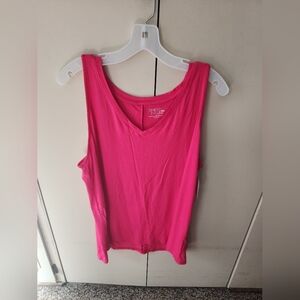 Pink V-Neck Tank Top